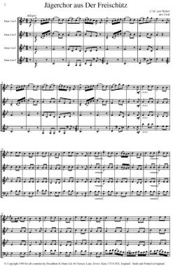 Weber - Hunting Chorus from Der Freischà¼tz (Horn Quartet) - Parts Digital Download