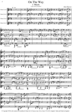 Alan Danson - On The Way (Horn Quartet) - Score Digital Download