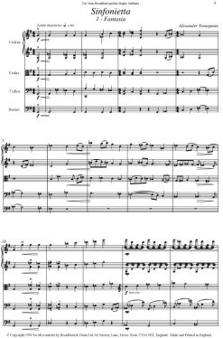 Alexander Youngman - Sinfonietta for String Orchestra - Double Bass Digital Download