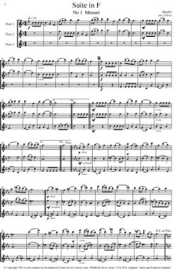 Handel - Three Water Music Suites (Flute Trio) - Parts Digital Download
