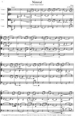 Elgar - Nimrod from Enigma Variations (String Quartet Parts) - Parts Digital Download