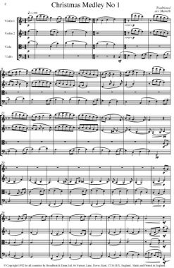 Traditional - Christmas Medley One (String Quartet Parts) - Parts Digital Download