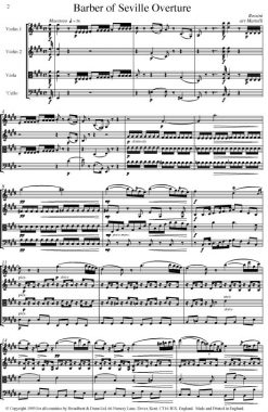 Rossini - The Barber of Seville Overture (String Quartet Score) - Score Digital Download