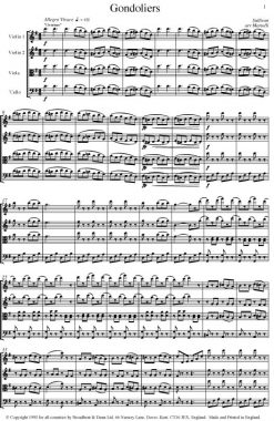 Sullivan - The Gondoliers Selection (String Quartet Parts) - Parts Digital Download