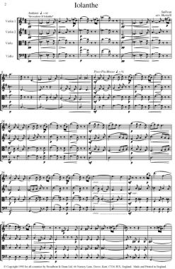 Sullivan - Iolanthe Selection (String Quartet Score) - Score Digital Download