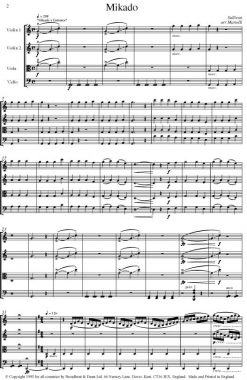 Sullivan - The Mikado Selection (String Quartet Score) - Score Digital Download