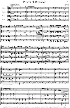 Sullivan - The Pirates of Penzance Selection (String Quartet Score) -  Score Digital Download