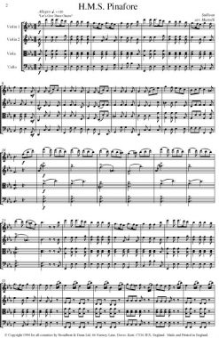 Sullivan - H.M.S. Pinafore Selection (String Quartet Parts) - Parts Digital Download
