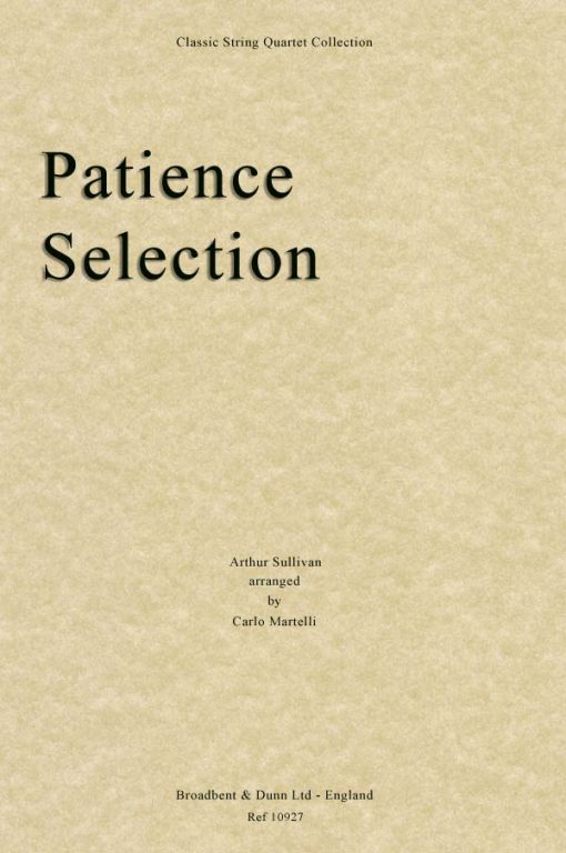 Sullivan - Patience Selection (String Quartet Score)