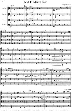 Davies - R.A.F. March Past (String Quartet Score) - Score Digital Download