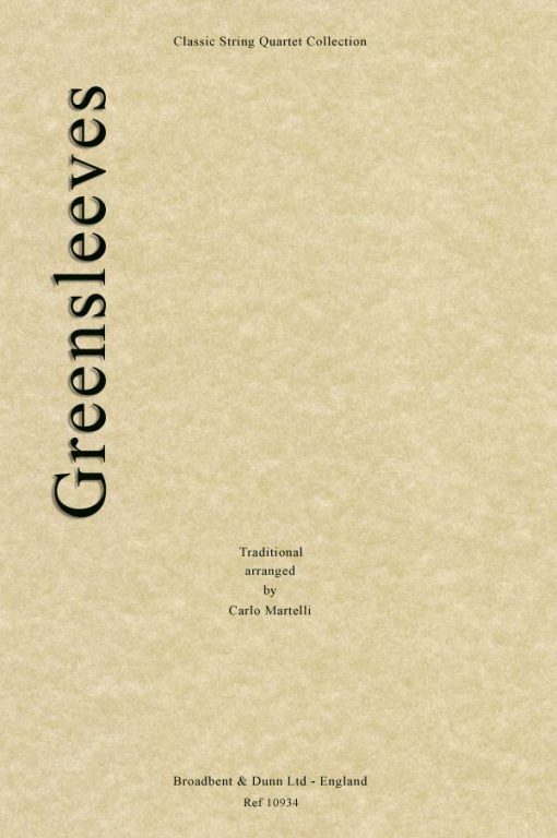 Traditional - Greensleeves (String Quartet Score)