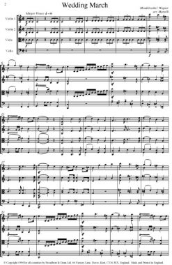 Mendelssohn & Wagner - Wedding March (String Quartet Parts) - Parts Digital Download