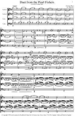 Bizet - Duet from The Pearl Fishers (String Quartet Score) - Score Digital Download