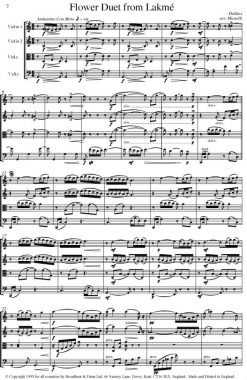 Delibes - Flower Duet from Lakmé (String Quartet Parts) - Parts Digital Download