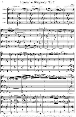 Liszt - Hungarian Rhapsody No. 2 (String Quartet Score) - Score Digital Download