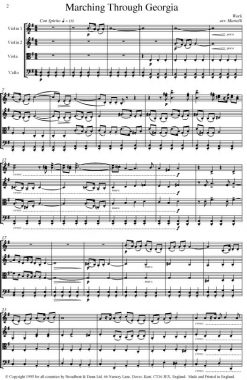Work - Marching Through Georgia (String Quartet Score) - Score Digital Download
