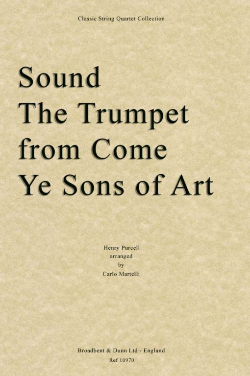 Purcell - Sound The Trumpet from Come Ye Sons of Art (String Quartet Score)