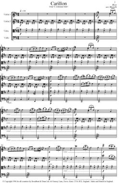 Bizet - Carillon from L'Arlésienne Suite (String Quartet Parts) - Parts Digital Download