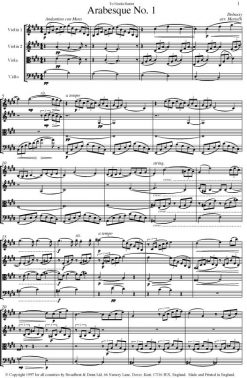Debussy - Arabesque No. 1 (String Quartet Score) - Score Digital Download