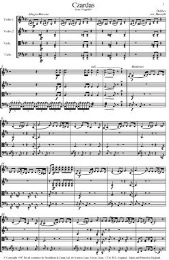 Delibes - Czardas from Coppélia (String Quartet Score) - Score Digital Download