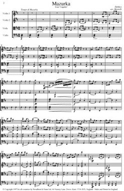 Delibes - Mazurka from Coppélia (String Quartet Score) - Score Digital Download