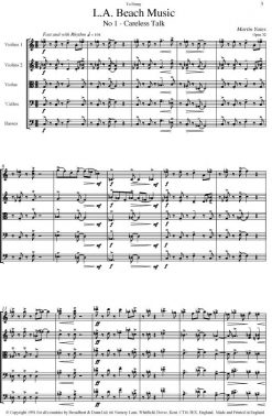 Martin Yates - L.A. Beach Music for String Orchestra - Score Digital Download