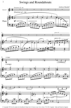 Anthony Randall - Swings and Roundabouts (Horn in F or Tenor Horn in E Flat & Piano) - Digital Download