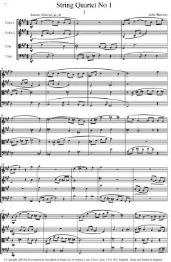 John Marson - String Quartet No. 1 - Score Digital Download