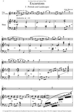 John Marson - Excursions (Flute or Violin & Harp) - Digital Download