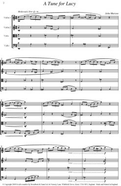 John Marson - A Tune For Lucy (String Quartet) - Parts Digital Download