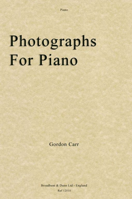 Gordon Carr - Photographs for Piano