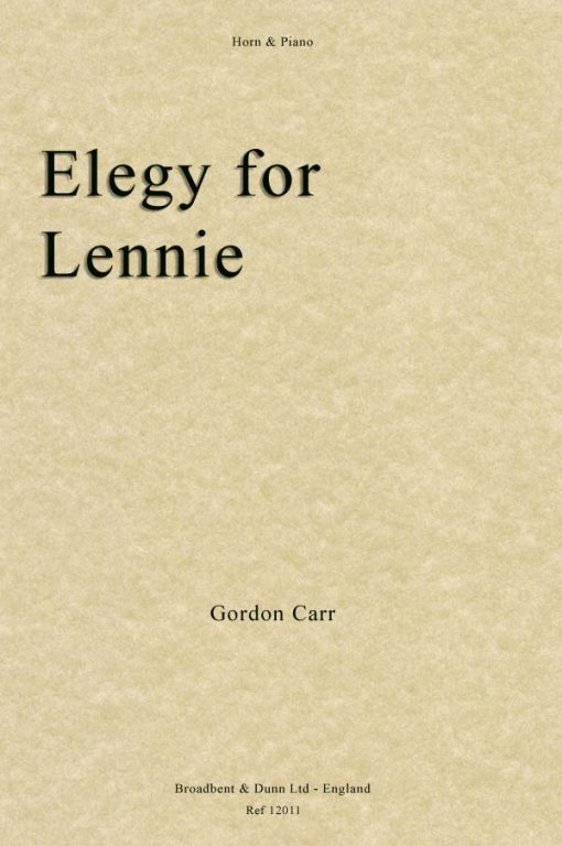 Gordon Carr - Elegy for Lennie (Horn & Piano)