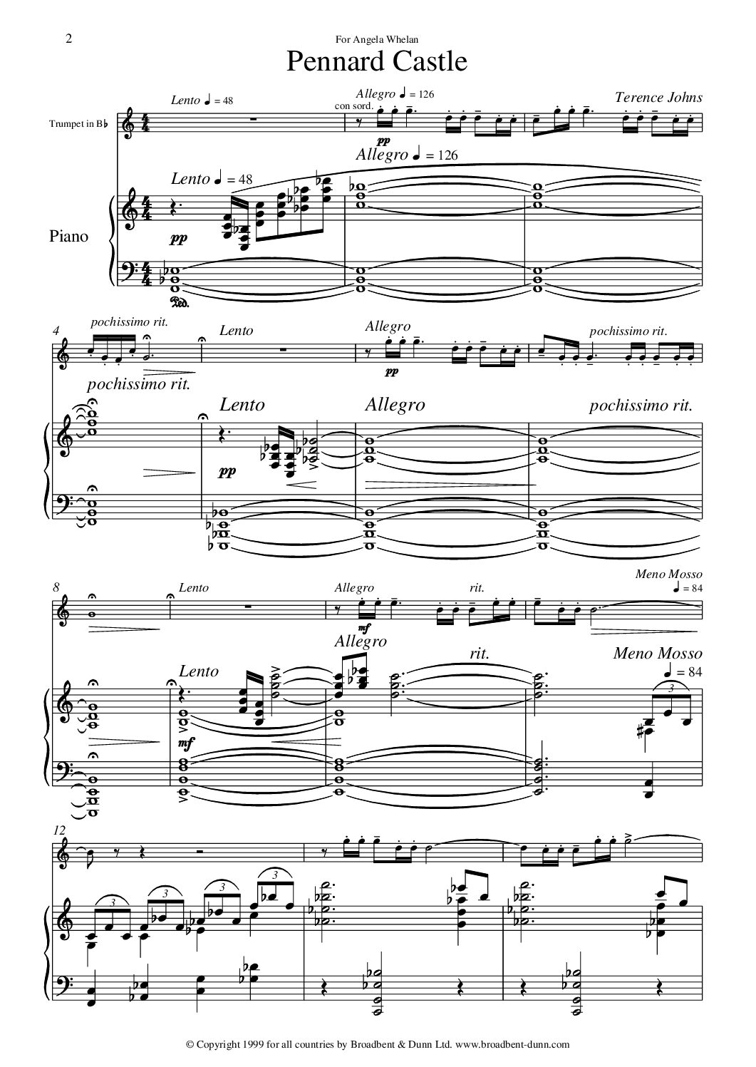 Terence Johns - Pennard Castle (Trumpet & Piano) - Digital Download