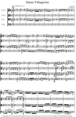 Chabrier - Danse Villageoise from Suite Pastorale (String Quartet Score) - Score Digital Download