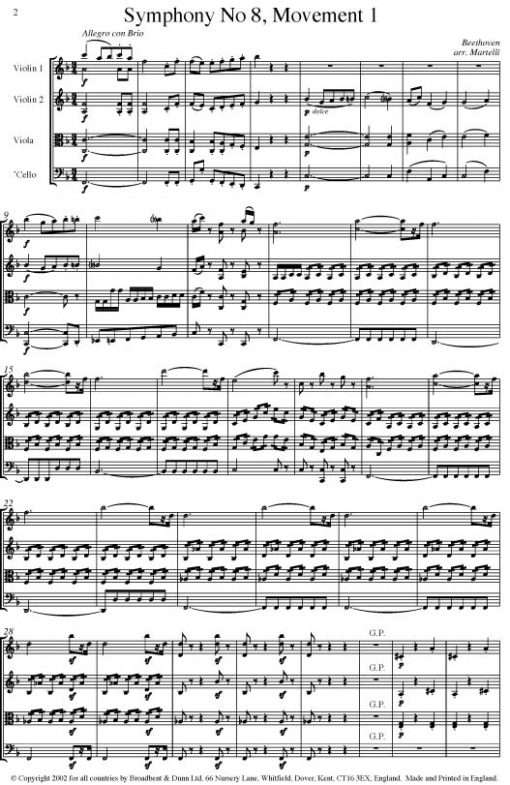 Beethoven - Symphony No. 8 Movement 1