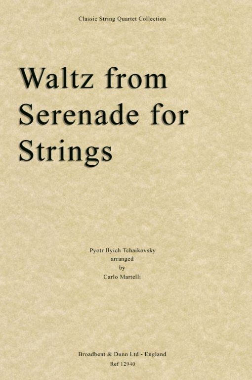 Tchaikovsky - Waltz from Serenade for Strings (String Quartet Score)