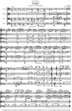 Dvorák - Largo From The New World Symphony (String Quartet Parts) - Parts Digital Download