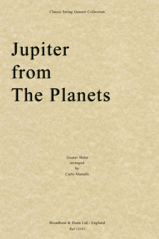 Holst - Jupiter from The Planets (String Quartet Score)