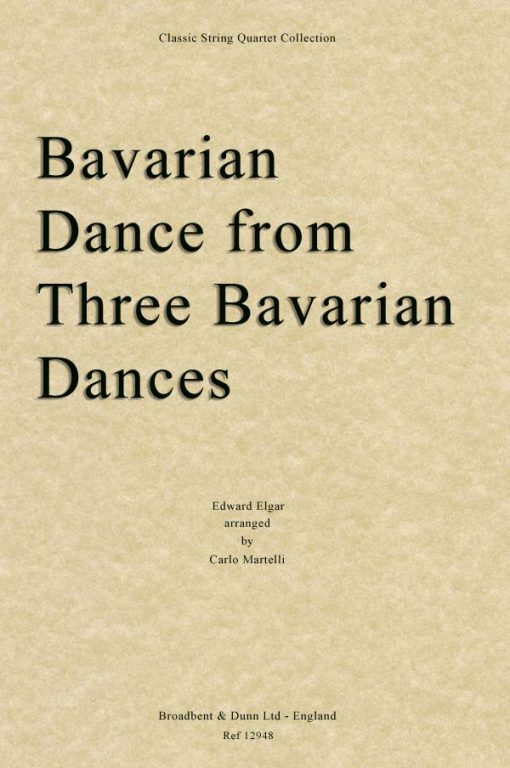 Elgar - Bavarian Dance from Three Bavarian Dances (String Quartet Score)
