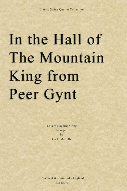 Grieg - In the Hall of the Mountain King from Peer Gynt (String Quartet Parts)