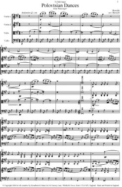 Borodin - Polovtsian Dances from Prince Igor (String Quartet Score) - Score Digital Download