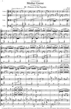 Ravel - Princess of the Pagodas from Mother Goose (String Quartet Score) - Score Digital Download