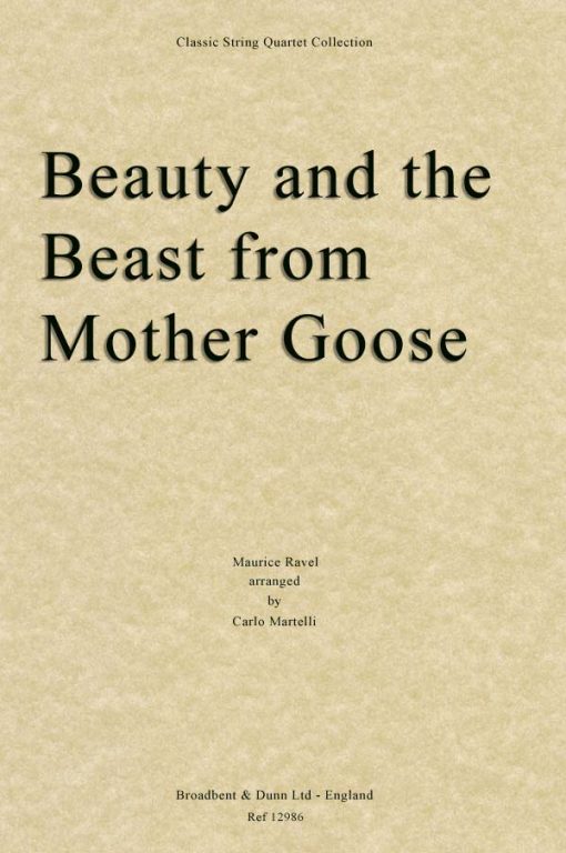 Ravel - Beauty and the Beast from Mother Goose (String Quartet Score)