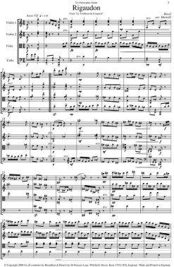 Ravel - Rigaudon from Le Tombeau de Couperin (String Quartet Score) - Score Digital Download