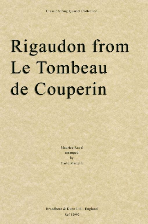 Ravel - Rigaudon from Le Tombeau de Couperin (String Quartet Score)
