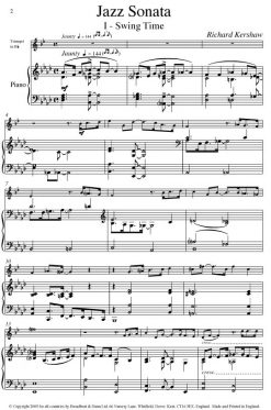 Richard Kershaw - Jazz Sonata (Trumpet in B Flat & Piano) - Digital Download