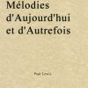 Paul Lewis - Mélodies d'Aujourd'hui et d'Autrefois (Oboe
