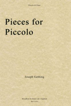 Joseph Gething - Pieces For Piccolo (Piccolo & Piano)