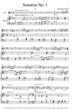 Norman Kent - Sonatina No. 1 (Viola & Piano) - Digital Download
