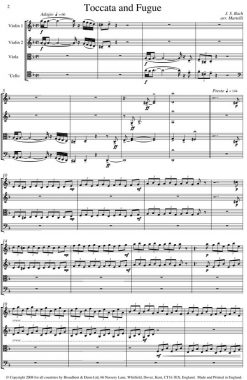 Bach - Toccata and Fugue (String Quartet Parts) - Parts Digital Download